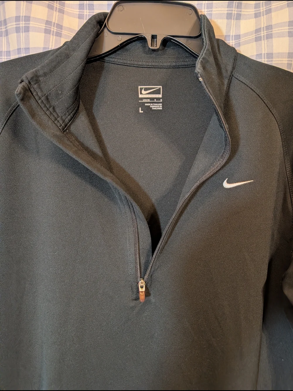 Nike Black Quarter-Zip Pullover with Swoosh